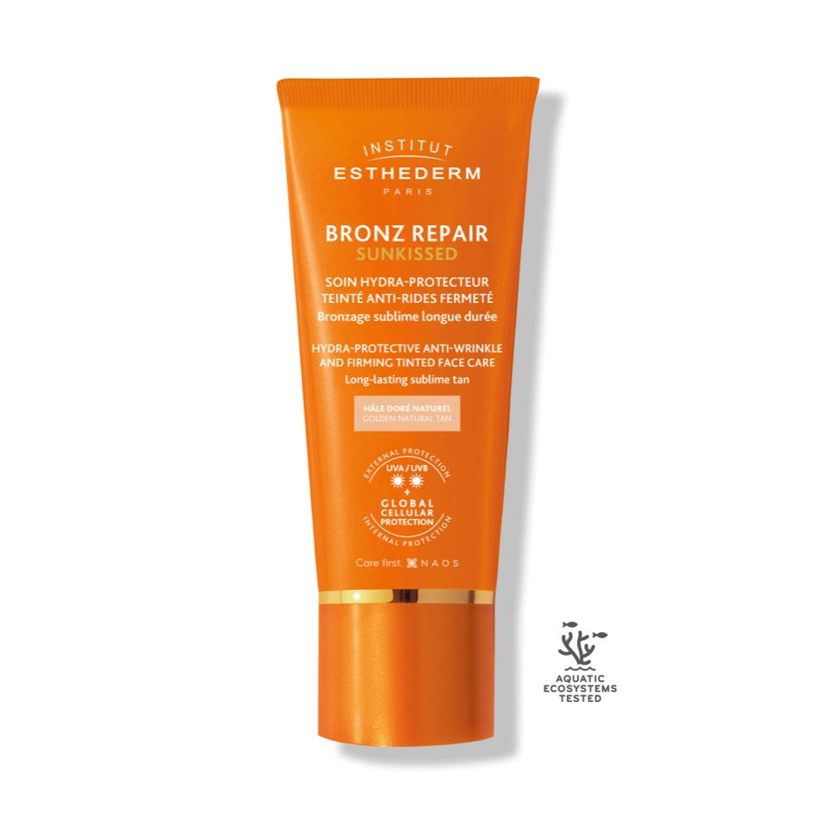 BRONZ REPAIR SUNKISSED - tónovaný protivráskový opaľovací krém, mierne slnko 50ml